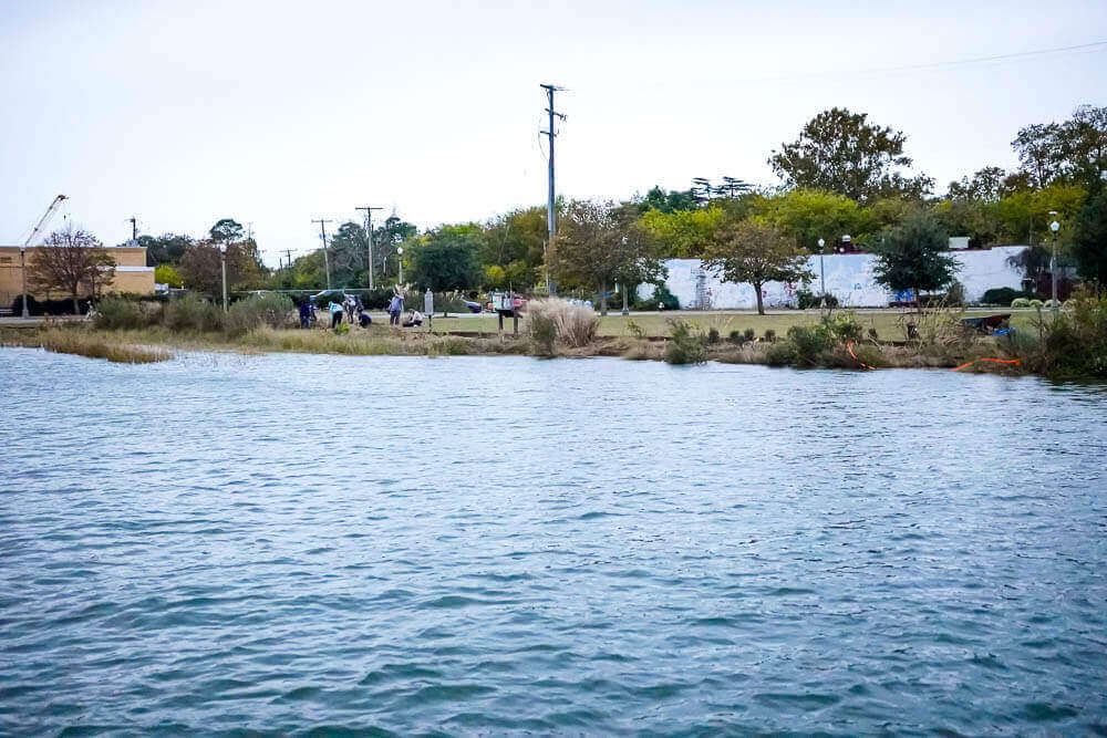 hampton waterfront park from water